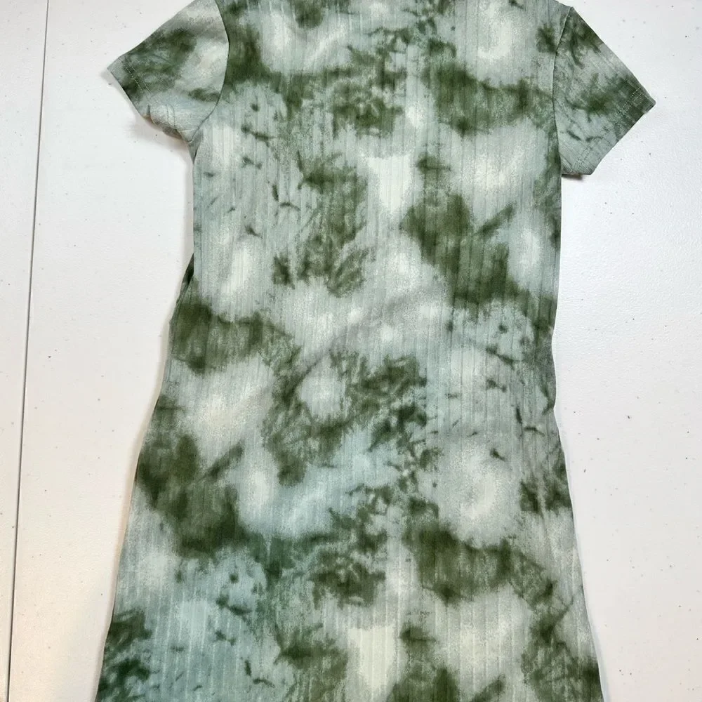 NWT Youth Girls 2 Dresses Green & Pink Tie Dye A Size 12